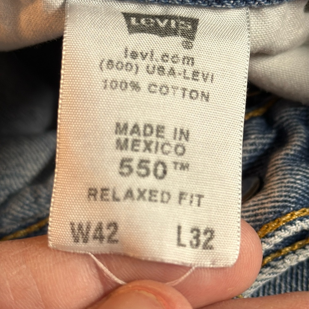Levi's Jeans Vintage Relaxed Fit 550 Light Blue Size W42 L32 - Picture 13 of 14